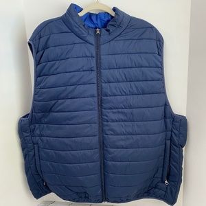 Puffer Vest w/ Carry Pouch ... Navy .. XXL ... Fold and Carry in Pouch